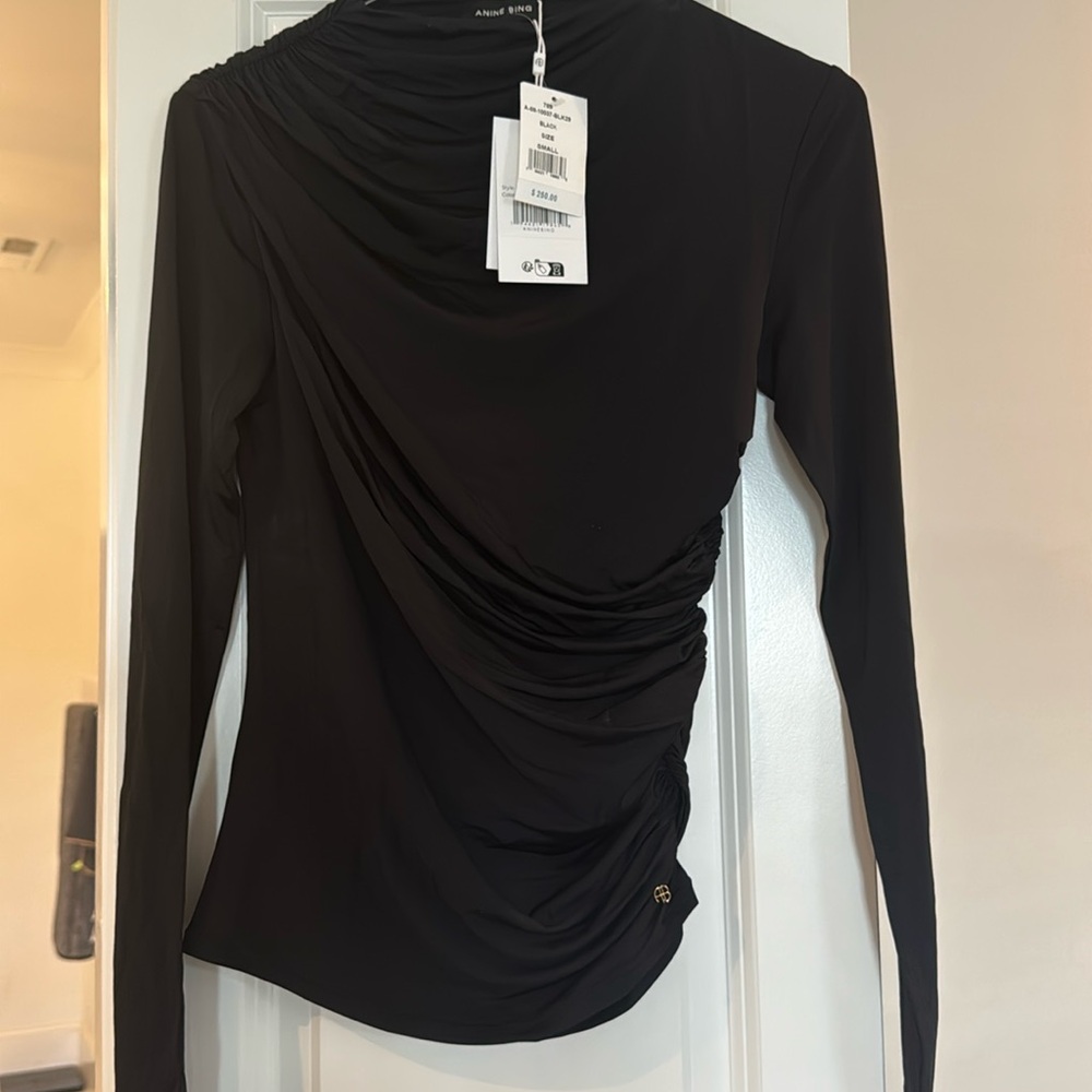 NWT Anine Bing Bray Black Top Size Small